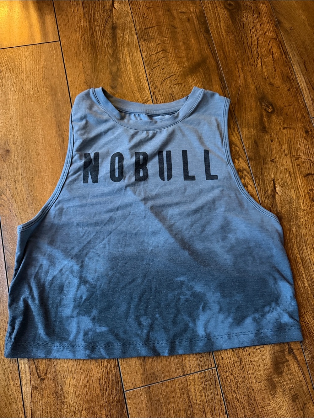 NOBULL Blue Ombre Crop Muscle Tank
